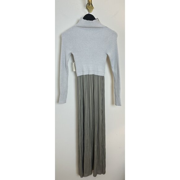 ANTHROPOLOGIE The Thea Twofer Sweater Dress in Grey Size XX-Small NWT - Picture 7 of 11